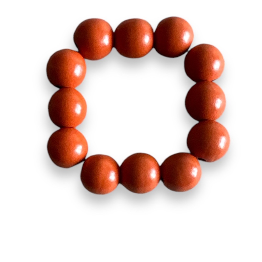 3 FOR $10 HANDCRAFTED Orange Chunky Beaded Bracelet